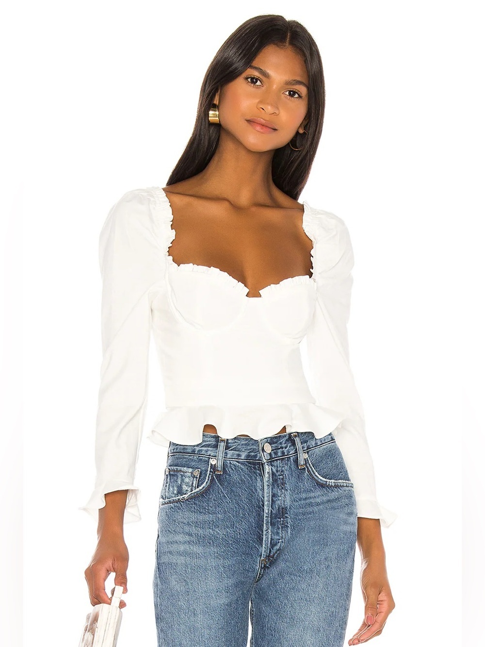 Majorelle Cori corset square neck top